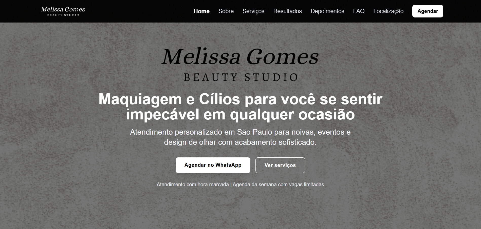 Screenshot de landing page em React, Tailwind e TypeScript